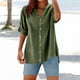 thumbnail image 2 of Camisa informal con botones para mujer para el día a día: top ligero de verano con diseño versátil, color liso y fácil cuidado., 2 of 4