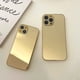 thumbnail image 2 of Funda de teléfono galvanizada chapada en oro de lujo para iPhone 14 13 12 Pro Max 11 X Xsmax XR 8 7 Plus, espejo Flip Coque Lens Protection, 2 of 4