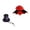 Red, variant on Halloween Pet Costume, Cat Costume Made of Light Soft Cozy Fabric, Funny Wizard Cat Clothes Cloak and Hat Set with Adjustable Size for Small Dogs Cats Holiday Dress Up Party, 1Pc