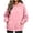 Pink, variant on SYwaren Women's Cozy Hoodies Solid Color Long Sleeve Button Pocket Loose Fit Casual Pullover Sweatshirt