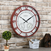 Angle View: FirsTime & Co.® Red Laguna Outdoor Clock, American Crafted, Distressed Red, 18 x 2 x 18 in, (31159)