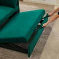 thumbnail image 3 of 55" Convertible Sleeper Sofa Bed,3 in 1 Convertible Sleeper Loveseat with USB Ports,Modern Velvet Pull Out Sofa Bed with 2 Pillows and Rivet Design for Living Room Furniture,Green, 3 of 8