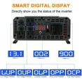 thumbnail image 3 of Ampeak 2000W Inverter 12V to 110V Power Inverter Digital LCD Display 3AC Outlets 2.1A USB, 3 of 7