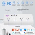 thumbnail image 3 of Jinvoo Zigbee Surge Smart Plug Power Strip, Surge Protector with 4 Individually Controlled Smart Outlets, Works with Alexa & Google Home, 3 of 8