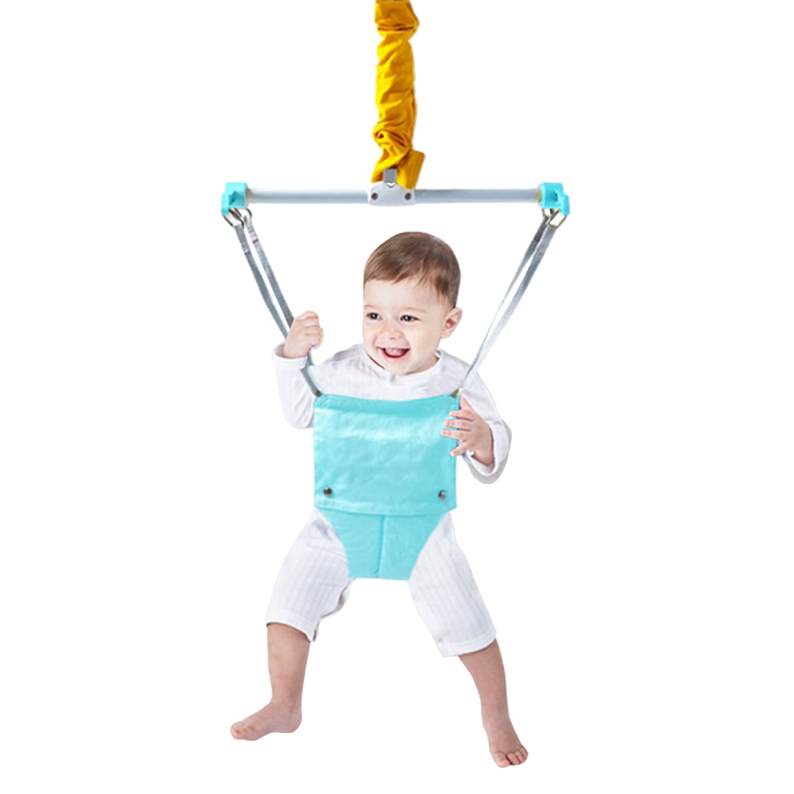 A/O Baby Door Jumper Baby Jumper Swing Fabric Toddler Doorway Bouncer with Clamp Adjustable for 6-24 Months Toddler Infant Without Bracket Blue 