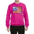 thumbnail image 2 of Wild Bobby, Colorful Neon Flag, Streetwear, Unisex Crewneck Graphic Sweatshirt, Fuschia, Large, 2 of 3
