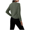 thumbnail image 6 of Fewfanhot Winter Clothing for Women Long Sleeve Open Front Cardigan Button Down Ribbed Lightweight Knit Outerwear with Pocket, 6 of 6