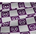 thumbnail image 4 of oneOone Cotton Jersey White Fabric Skull Craft Project Decor Fabric Printed By The Yards 58 Inches Wide, 4 of 4