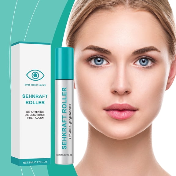 TUITOONM Eye Care Massage Stick 0.27 fl oz Cooling Rollerball for Puffiness & Wrinkles, Anti-Fatigue Eye Serum Applicator with Dual Rollers