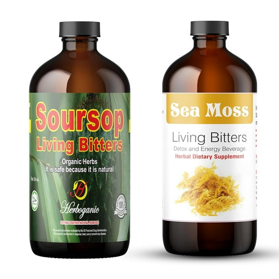 Herboganic Living Bitters (Soursop   Sea Moss Bitters | 16 oz.)