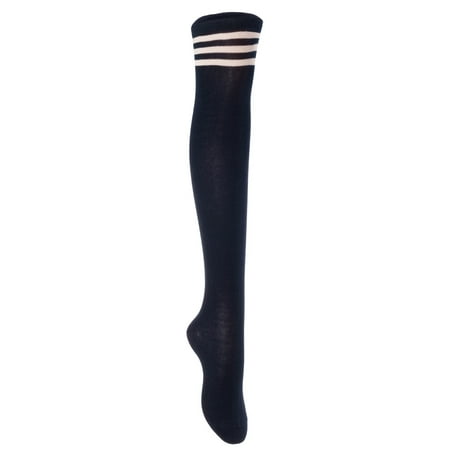 

Women s 4 Pairs Thigh High Socks Over the Knee High Leg Wamers Girls Winter Warm Crochet Socks(Navy) 4p1c6