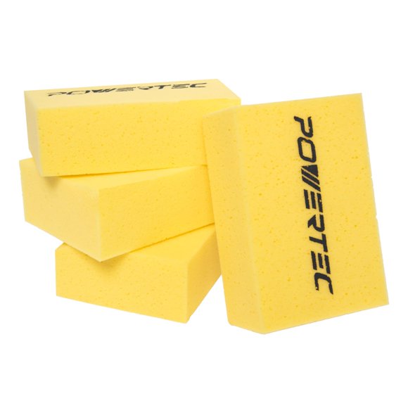 Esponja utilitaria POWERTEC, cuadrada, grande, paquete de 4 unidades, resistente