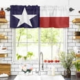 thumbnail image 3 of Texas Star Flag Valances for Windows Star and White Red Stripe Rod Pocket Curtain Valance Window Treatment Short Curtains for Kitchen Living Room, 42"x12", 3 of 5