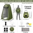 thumbnail image 2 of FUN ESSENTIALS Kit de tienda de campaña de ducha solar, 2 piezas, privacidad emergente instantánea, bolsa de ducha solar de 5 galones, tienda de campaña de privacidad para campamento al aire libre, fá, 2 of 5