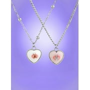 ROMWE Kawaii 4pcs Heart Pendant Necklace