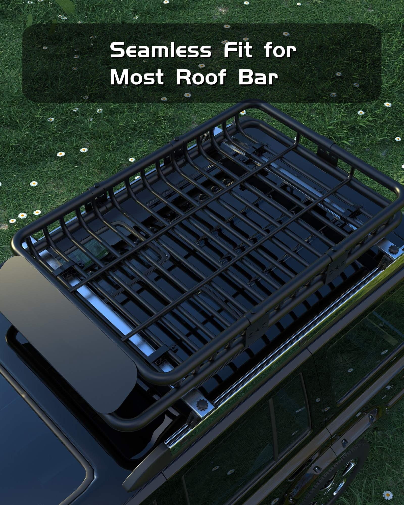 Roof Rack Rooftop Cargo Carrier Steel Basket, Car Top Luggage Holder for SUV and Pick Up Trucks - 200 lb. Capacity