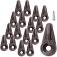 thumbnail image 1 of 25pcs Mirror Hanging Clips, Glass Retainer Clips, Plastic Mirror Mounting Clips Hanging Hardware for Fixing Window Glass Cabinet Door (Brown), 1 of 7