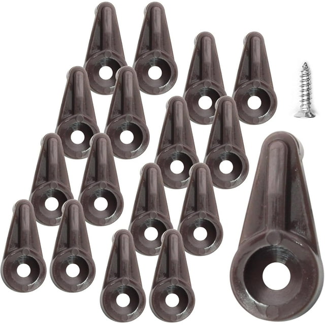 25pcs Mirror Hanging Clips, Glass Retainer Clips, Plastic Mirror Mounting Clips Hanging Hardware for Fixing Window Glass Cabinet Door (Brown)