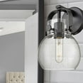 thumbnail image 4 of Innovations Lighting  Pilaster II Sphere - 1 Light 6" Wall-Mounted Sconce Clear/Matte Black, 4 of 4