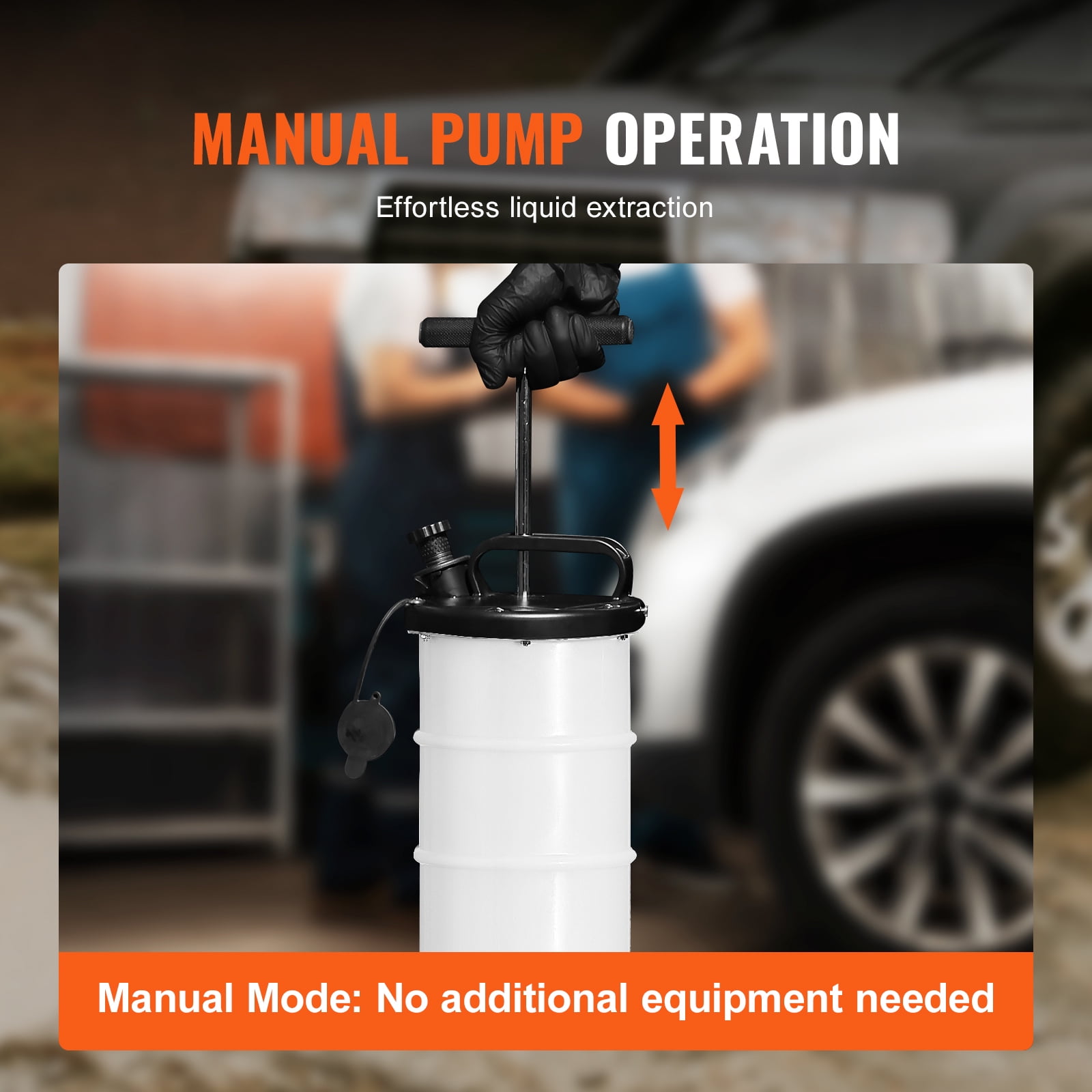 KFFKFF Liquid Remover, 1.74 Gallons (6.5 Liters), Hand-Controlled Manual Oil Alteration Vacuum Liquid Remover with Dipstick and Hose, Oil Alteration Pump for Car Fluids Vacuum Extraction