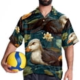 thumbnail image 4 of Platypus Men's Short Sleeve Spread Collar Hawaiian Shirts, Casual Printed Button Down Summer Beach Tops, Unisex Men's Shirts, 4 of 6