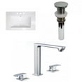 thumbnail image 1 of American Imaginations 23.75-in. W 3H8-in. Ceramic Top Set In White Color - Drain Incl. AI-32517, 1 of 9
