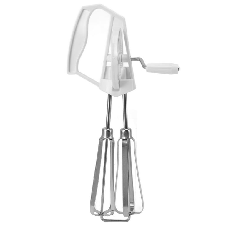 Manual Hand Mixer, Easy Operation Hand Crank Time Saving For Home  White,Orange