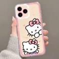 thumbnail image 1 of Funda de teléfono de dibujos animados Kawaii k-kitty h-hello, carcasa transparente para iPhone 13 14 Mini 11 12 Pro Max qiuyongming unisex, 1 of 2