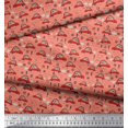thumbnail image 3 of Soimoi Moss Georgette Fabric Car & Owl Cartoon Print Fabric by The Yard 42 Inch Wide, 3 of 3