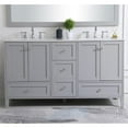 thumbnail image 6 of Elegant Decor Sommerville 60" Double Quartz Top Bathroom Vanity in Gray, 6 of 14