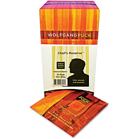 Wolfgang Puck Chef's Reserve Medium Roast Coffee Pods, 18 count