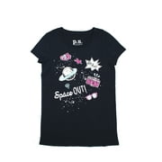 Space Out Glitter Graphic T-Shirt (Little Girls & Big Girls)