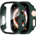 thumbnail image 1 of KOMI 2-Pack for Apple Watch Ultra/Ultra 2 49mm PC All-Around Screen Protector Case, Tempered Glass Screen Protector Case Ultra-Thin for iWatch Ultra/iWatch Ultra 2 49mm Protection Cover Green, 1 of 5