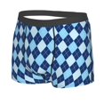 thumbnail image 2 of Naloa Blue Squares Print Mens Underwear - Boxers for Men, Classic Briefs for Men, 2 of 9