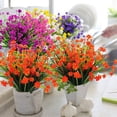 thumbnail image 4 of ZOELNIC 8Pcs Artificial Flowers Outdoor UV Resistant Fake Flowers ,Faux Plastic Flower Greenery Shrubs Plants for Indoor Outside Hanging Planter Home Garden Decoration, 4 of 8