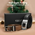 thumbnail image 5 of WERFORU Set of 2 Leather Ratchet Dress Belt for Men Perfect Fit Waist Size 22-50 inches with Automatic Buckle, 5 of 6