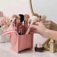 thumbnail image 4 of 1 pc Tripod cosmetic bag for women clear zipper Makeup Bag Trave Black onesize, 4 of 5