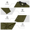 thumbnail image 5 of YUGYXL Long Sleeve Shirts for Men Fall Big and Tall Sport Shirt Classy Casual Baggy Fit Athletic Tops Army Green Jackets, 5 of 5
