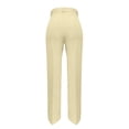 thumbnail image 6 of Dress Pants Women Audhol Women's High Waisted Flattering Straight Leg Pants Wide Leg Pants Casual Suit Long Pants High Waisted Pants for Women Light Yellow XL, 6 of 6