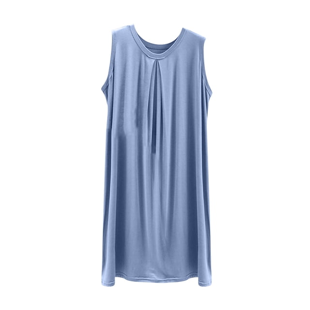 Lolmot Robes pour Femmes, Mode Féminine Robe Débardeur Sans Manches à Col en V