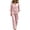 Pink, variant on SELONE Dressy Matching Sets for Women Plus Size Plaid Henley Ruffle Blouse Wide Leg Long Pants Casual Workout Outfits