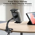 thumbnail image 6 of 360 Degree Rotating Mobile Phone Clamp/Magnetic Holder Gooseneck Bracket for Cellphone Tablet Exercise Bike Phone Mount, 6 of 11