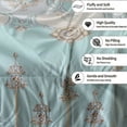 thumbnail image 4 of Summer Cooler Quilt, Plants Prints Toile Farmhouses Soft Breathable For Hot Sleepers And Night Sweats Cooler Comforter, Double Sided Cold Effect Blanket Cooler, Luxury Bedding Quilted Quilt, 4 of 6