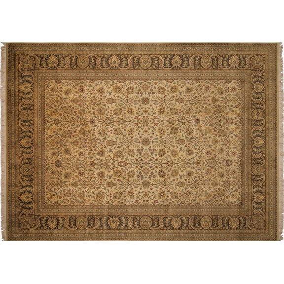 Wali Tutku Beige/Chocolate Rug, 10'2" x 14'2"