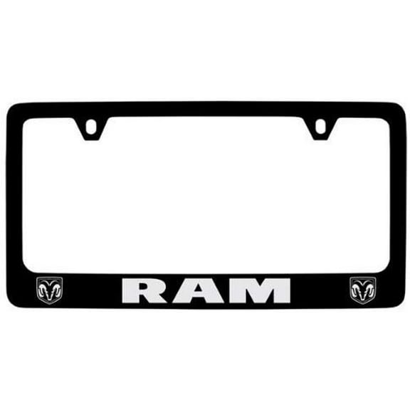 Dodge Ram Metal License Plate Frame - Black