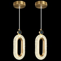 ZHLWIN Pendant Lighting for Kitchen Island LED Dimmable Modern Gold Mini Pendant Lights for Bedroom Hallway Entryway Kitchen Island Light Fixtures, 2-Pack