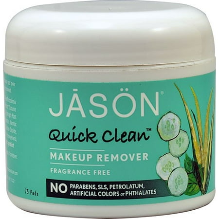 Jason Quick Clean Makeup Remover Pads, Fragrance Free, 75 Ct