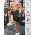 thumbnail image 6 of FEOYA Men's 2 in 1 Running Shorts Liner Male Quick Dry Athletic Shorts Breathable Gym Sweat Shorts Training Sports Basketball Shorts with Phone Pocket L, 6 of 7