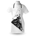 thumbnail image 4 of Railroad Apron, Steaming Locomotive with Monotone Sketch Illustration Old Train Design, Unisex Kitchen Bib with Adjustable Neck for Cooking Gardening, Adult Size, Charcoal Grey White, by Ambesonne, 4 of 4