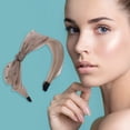 thumbnail image 2 of Unique Bargains 1 Pc Mesh Bow Headbands for Women Brown, 2 of 6